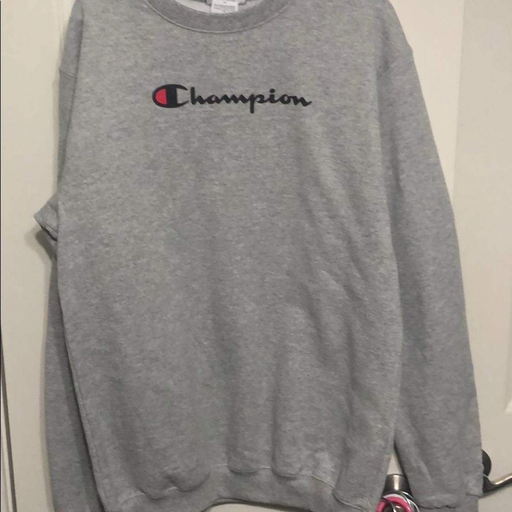 NEW Champion powerblend grey crewneck sweatshirt